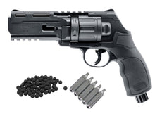 Load image into Gallery viewer, T4E TR50 POWERFUL 600+fps .50 Caliber Co2 HOME DEFENSE EDITION Revolver- Rubber/Riot Ball Revolver - Black  PACKAGE W/25ct .50Cal T4E Rubber Balls &amp; 5x Co2

