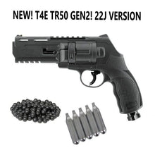 Load image into Gallery viewer, T4E HDR/TR50 GEN2 CUSTOM HOME DEFENSE CARBINE EDITION .50 Caliber Co2 Revolver- Up To 22 JOULES 600fps - Rubber/Riot Ball  Black - Starter Package!
